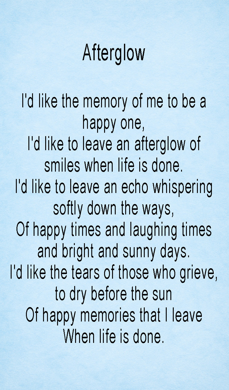 Custom Gradient Memorial Cards - Personalized Prayer Cards for Funerals