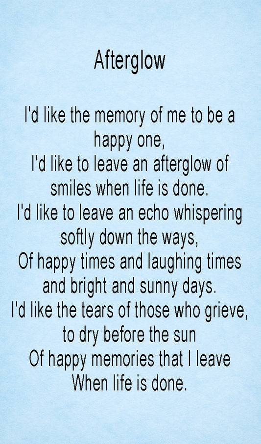 Custom Gradient Memorial Cards - Personalized Prayer Cards for Funerals