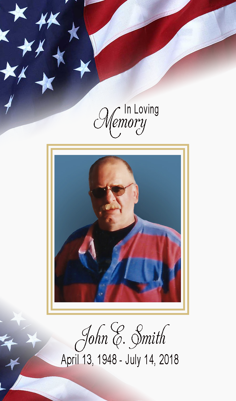 Veteran American Flag Memorial Card